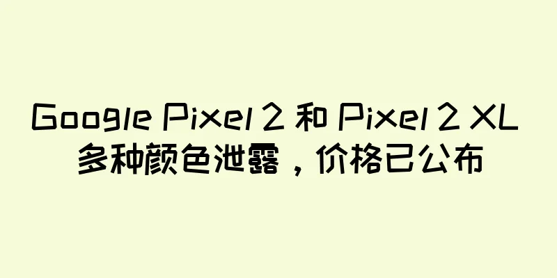 Google Pixel 2 和 Pixel 2 XL 多种颜色泄露，价格已公布