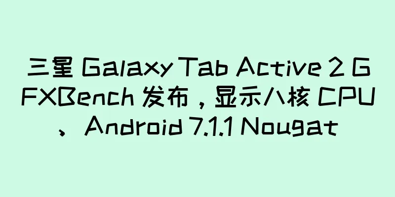 三星 Galaxy Tab Active 2 GFXBench 发布，显示八核 CPU、Android 7.1.1 Nougat
