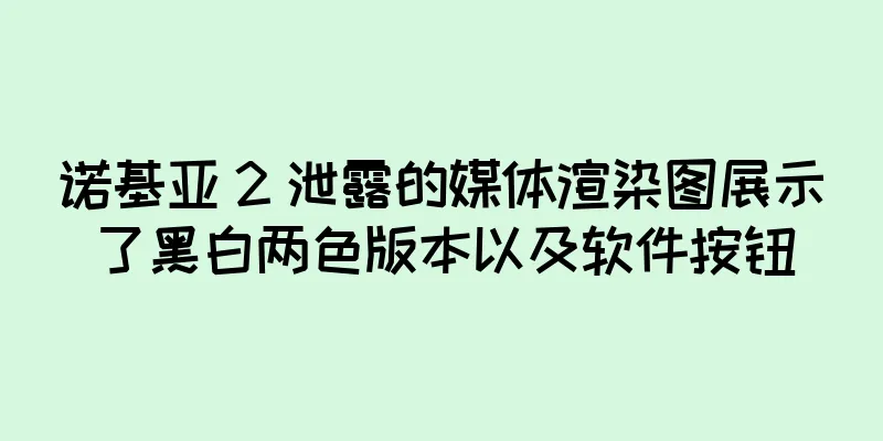 诺基亚 2 泄露的媒体渲染图展示了黑白两色版本以及软件按钮