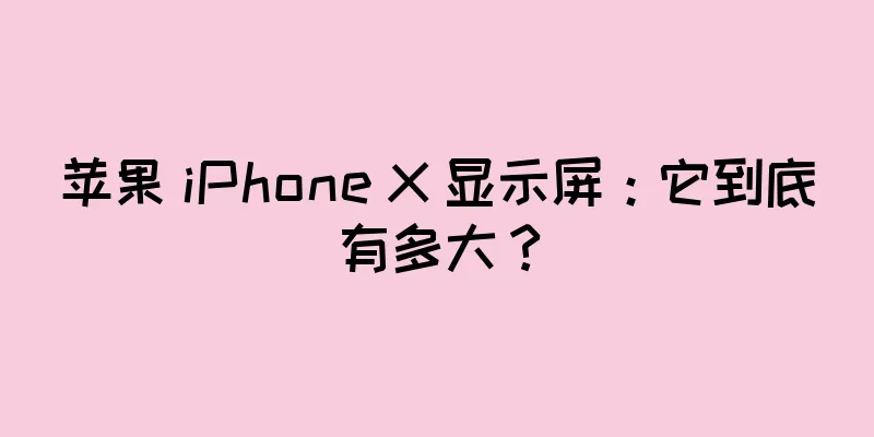 苹果 iPhone X 显示屏：它到底有多大？