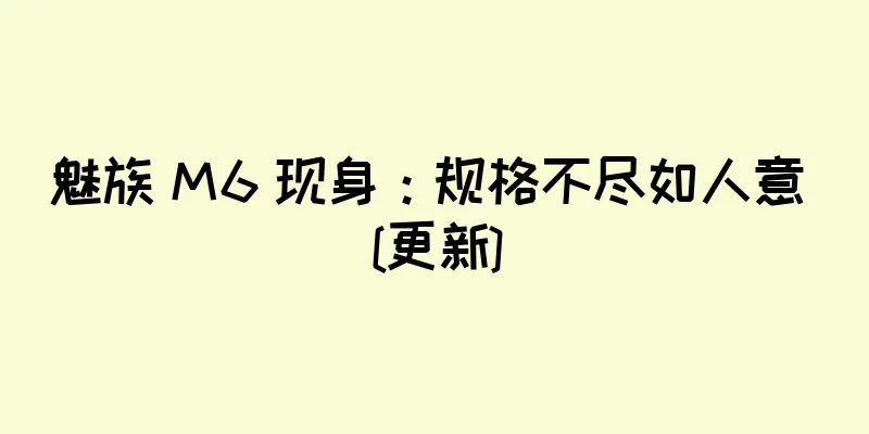魅族 M6 现身：规格不尽如人意 [更新]