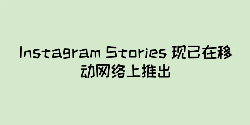 Instagram Stories 现已在移动网络上推出