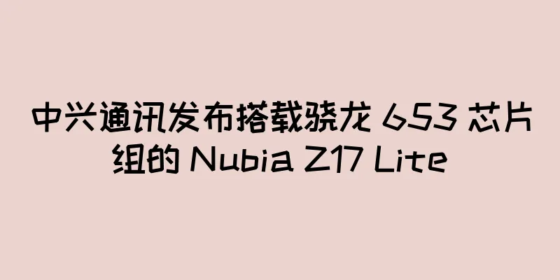 中兴通讯发布搭载骁龙 653 芯片组的 Nubia Z17 Lite