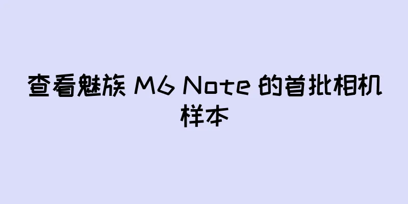 查看魅族 M6 Note 的首批相机样本