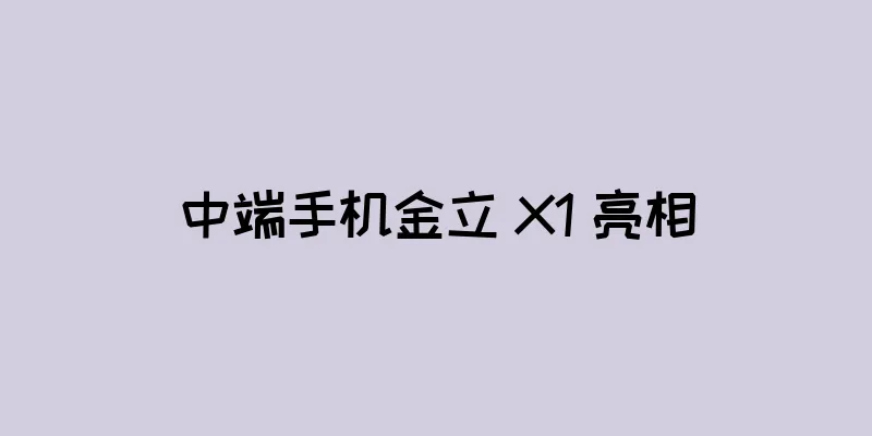 中端手机金立 X1 亮相