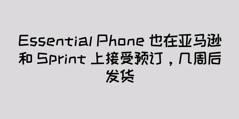Essential Phone 也在亚马逊和 Sprint 上接受预订，几周后发货