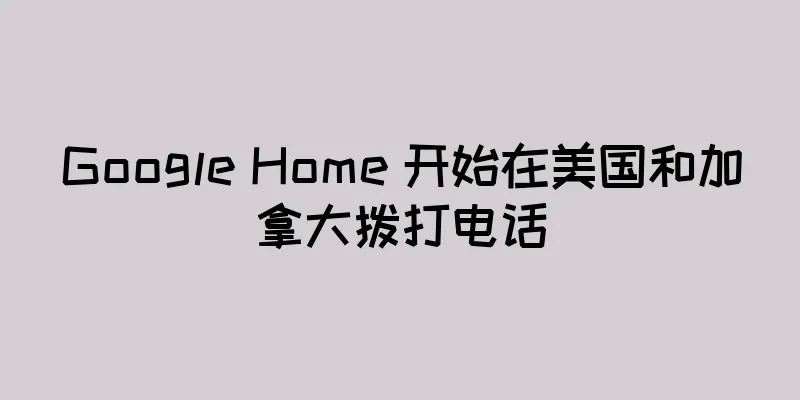 Google Home 开始在美国和加拿大拨打电话