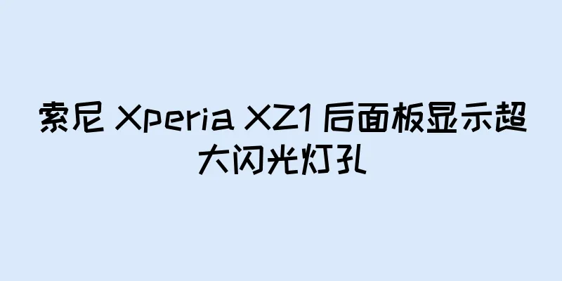 索尼 Xperia XZ1 后面板显示超大闪光灯孔