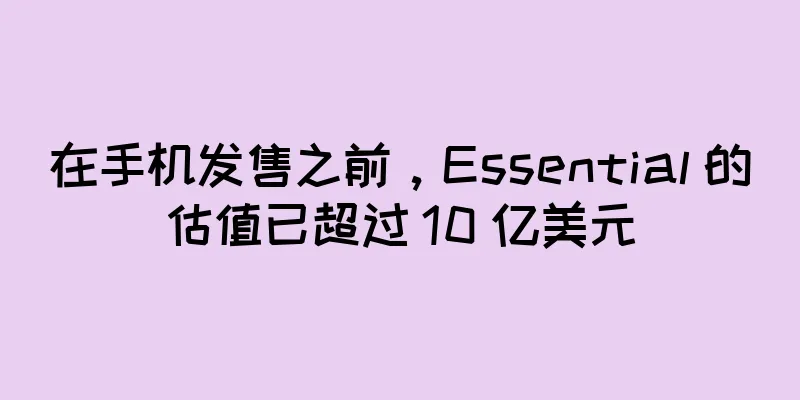 在手机发售之前，Essential 的估值已超过 10 亿美元