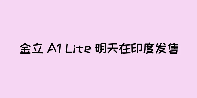 金立 A1 Lite 明天在印度发售