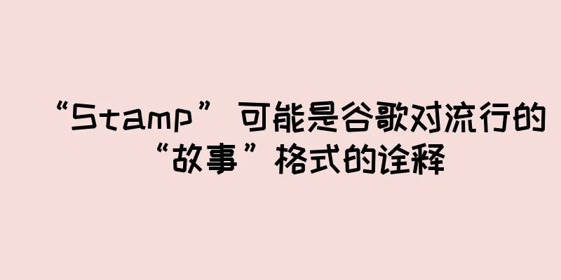 “Stamp” 可能是谷歌对流行的“故事”格式的诠释