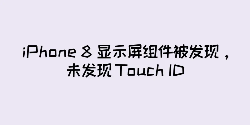 iPhone 8 显示屏组件被发现，未发现 Touch ID