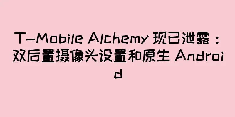 T-Mobile Alchemy 现已泄露：双后置摄像头设置和原生 Android