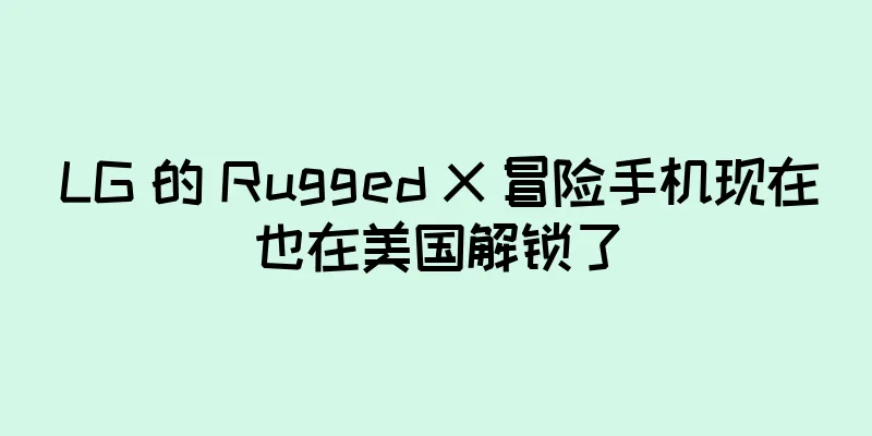 LG 的 Rugged X 冒险手机现在也在美国解锁了