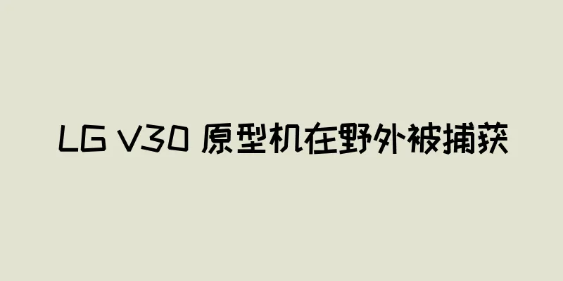 LG V30 原型机在野外被捕获