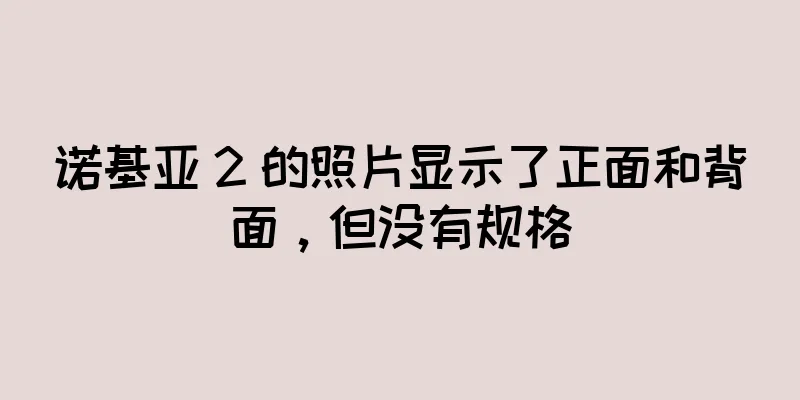 诺基亚 2 的照片显示了正面和背面，但没有规格