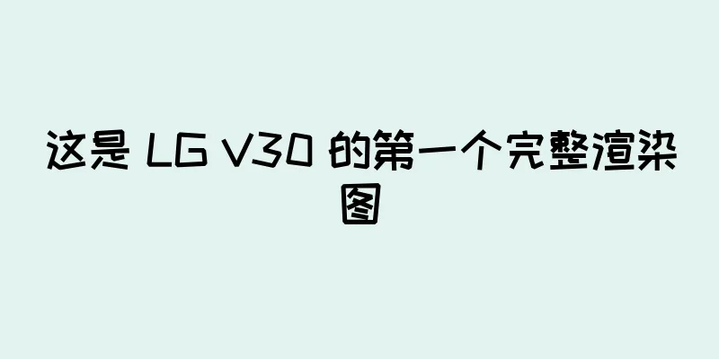 这是 LG V30 的第一个完整渲染图