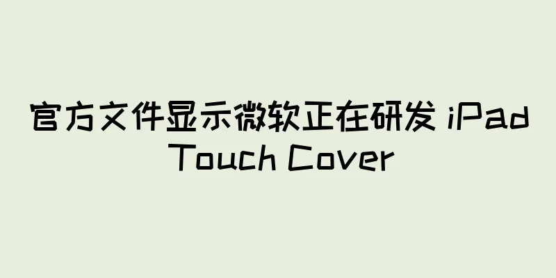 官方文件显示微软正在研发 iPad Touch Cover