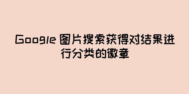 Google 图片搜索获得对结果进行分类的徽章