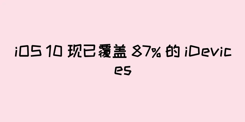 iOS 10 现已覆盖 87% 的 iDevices