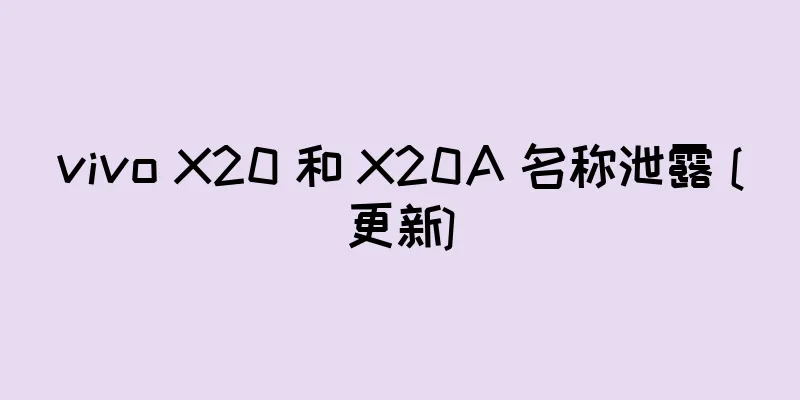 vivo X20 和 X20A 名称泄露 [更新]