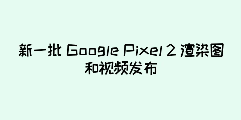 新一批 Google Pixel 2 渲染图和视频发布