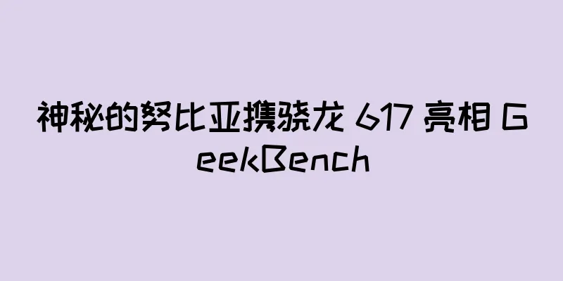 神秘的努比亚携骁龙 617 亮相 GeekBench