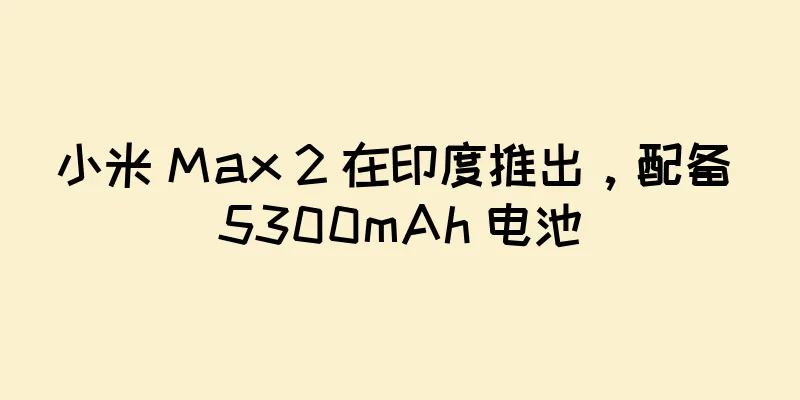 小米 Max 2 在印度推出，配备 5300mAh 电池