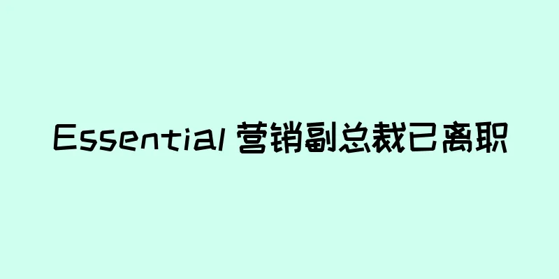 Essential 营销副总裁已离职
