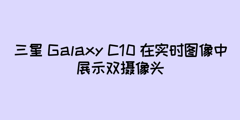 三星 Galaxy C10 在实时图像中展示双摄像头