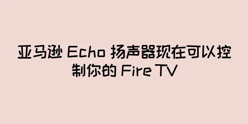 亚马逊 Echo 扬声器现在可以控制你的 Fire TV