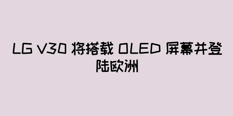 LG V30 将搭载 OLED 屏幕并登陆欧洲