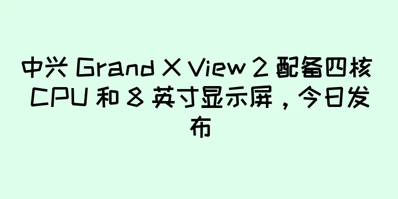 中兴 Grand X View 2 配备四核 CPU 和 8 英寸显示屏，今日发布