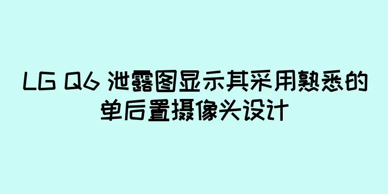 LG Q6 泄露图显示其采用熟悉的单后置摄像头设计