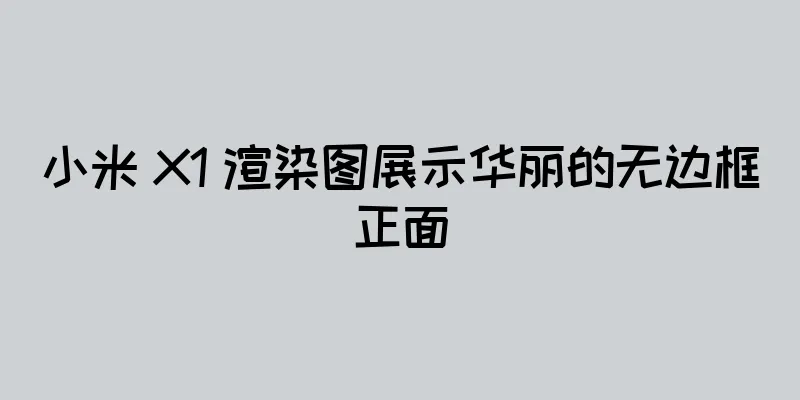 小米 X1 渲染图展示华丽的无边框正面