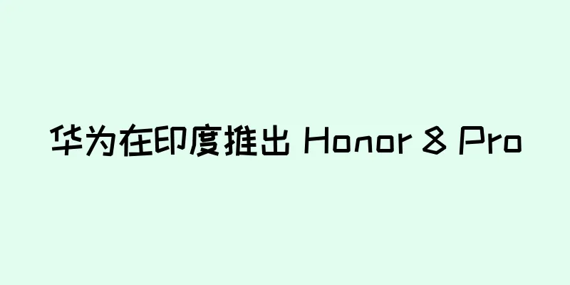华为在印度推出 Honor 8 Pro