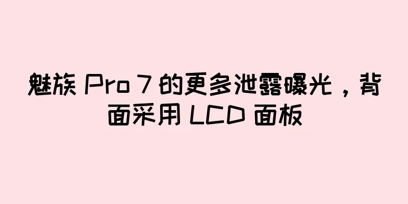 魅族 Pro 7 的更多泄露曝光，背面采用 LCD 面板