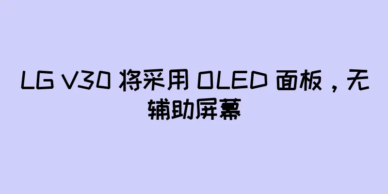 LG V30 将采用 OLED 面板，无辅助屏幕
