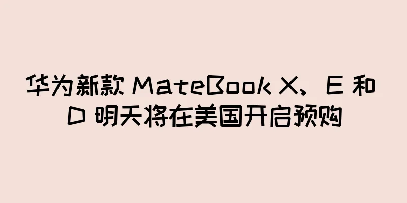 华为新款 MateBook X、E 和 D 明天将在美国开启预购