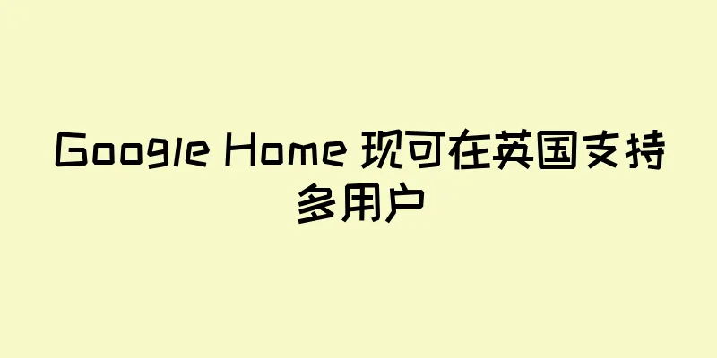 Google Home 现可在英国支持多用户