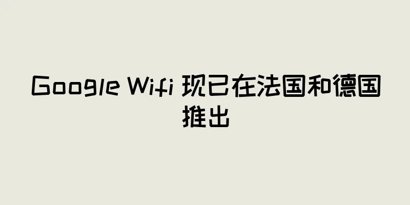 Google Wifi 现已在法国和德国推出