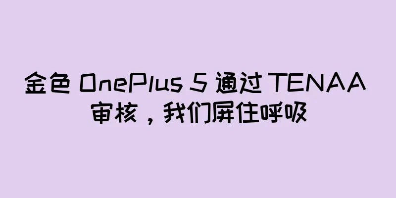 金色 OnePlus 5 通过 TENAA 审核，我们屏住呼吸