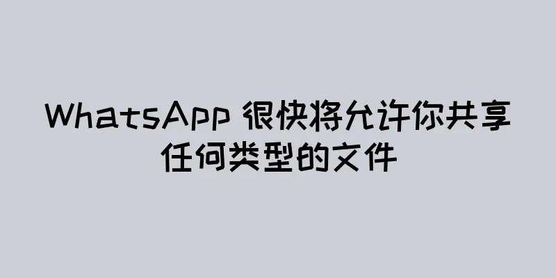 WhatsApp 很快将允许你共享任何类型的文件