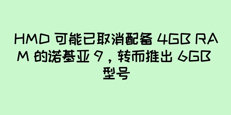HMD 可能已取消配备 4GB RAM 的诺基亚 9，转而推出 6GB 型号