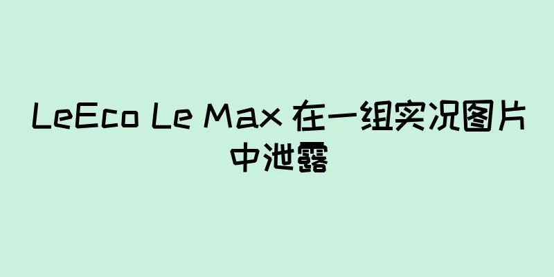 LeEco Le Max 在一组实况图片中泄露