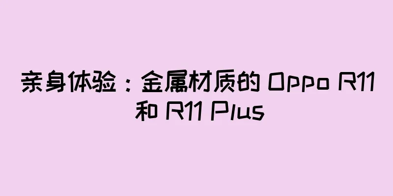 亲身体验：金属材质的 Oppo R11 和 R11 Plus