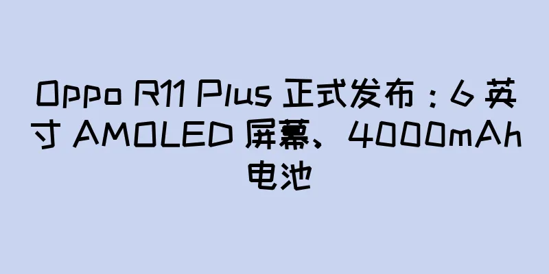 Oppo R11 Plus 正式发布：6 英寸 AMOLED 屏幕、4000mAh 电池