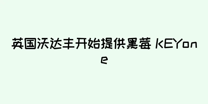 英国沃达丰开始提供黑莓 KEYone