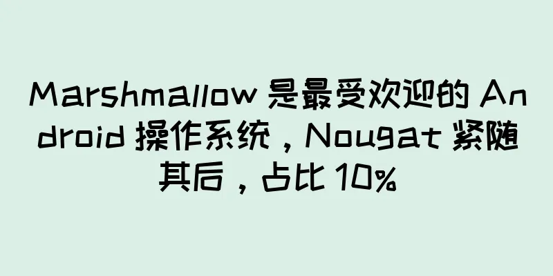 Marshmallow 是最受欢迎的 Android 操作系统，Nougat 紧随其后，占比 10%