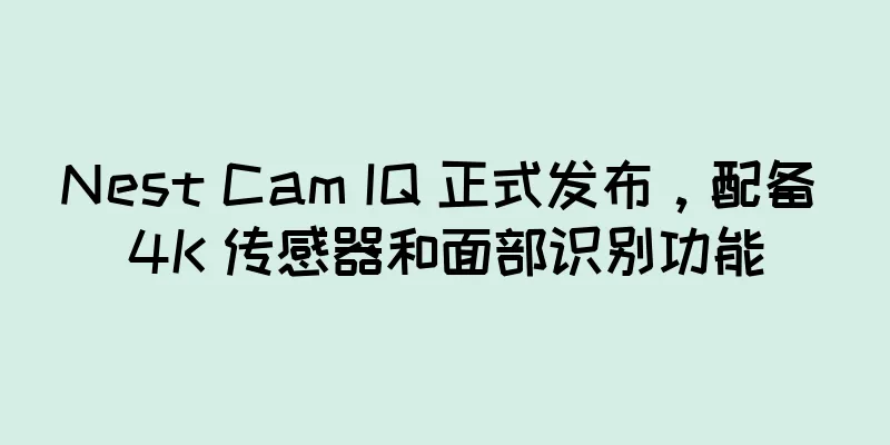 Nest Cam IQ 正式发布，配备 4K 传感器和面部识别功能